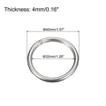 thumbnail image 2 of Unique Bargains Stainless Steel O Rings, 5 Pack 40mm Outer Dia. 4mm Thick Welded O-rings, 2 of 5