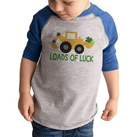 

7 ate 9 Apparel Kid s St. Patrick s Day Shirts - Construction Loads of Luck Blue Shirt 6 Months