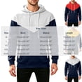 thumbnail image 3 of Gamivast Hoodie Sweatshirts for Men Color Block Long Sleeve Pullover with Pockets Workout Running Outdoor Sports Red L, 3 of 5