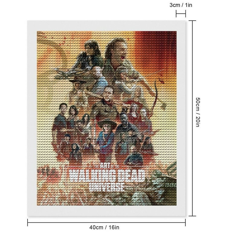 Walking Dead Diamond Art Kits for Adults Cartoon 5D DIY Diamond
