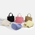 thumbnail image 2 of IELGY Korean version niche design, gentle pink sweet imitation woven pleated cloud bag, versatile messenger handbag for women, 2 of 2