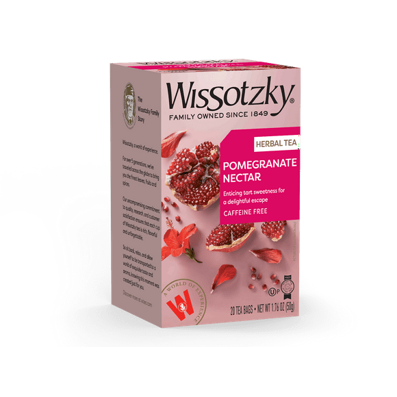 Wissotzky, Herbal Tea, Pomegranate Flavored 20pk