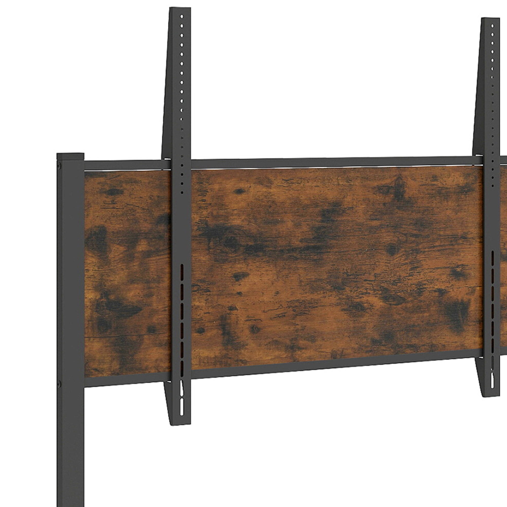 Uforic 46"W Rolling TV Stand with Lockable Wheels & Power Outlets, Mobile Cart for 32-75 Inch TVs, Rustic Brown