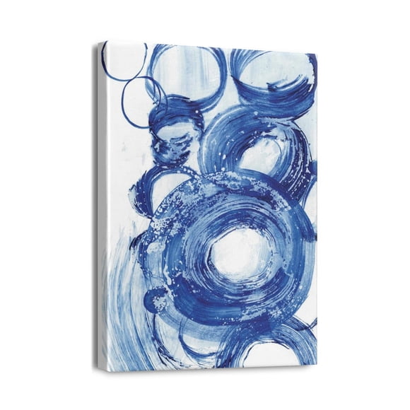 Art sur Toile Graffiti Abstrait Bleu Peintures Modernes pour Décoration Murale (12x16 Pouces)