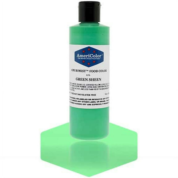 AmeriColor AmeriMist Green Sheen, 9 Ounce, Airbrush Food Color