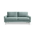 thumbnail image 3 of Pemberly Row 70" Square Arm Modern Velvet Sofa in Aqua Turquoise, 3 of 3