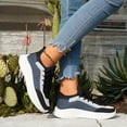 thumbnail image 3 of Women's Running Shoes Mesh Lightweight Soft Cushioned Casual Shoes Comfortable Walking Sneakers for Gym Workout Black Size 8.5, 3 of 5