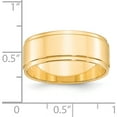 thumbnail image 3 of 14K Yellow Gold 14Ky 8mm Flat With Step Edge Band Size 10 Made In United States fle080-10, 3 of 5
