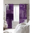 thumbnail image 3 of Purple Abstract Blackout Curtains 63 Inches Long for Bedroom, Modern Mottled Art Oil Painting Thermal Insulated Room Darkening Black Out Window Curtain Panels Grommet Drapes for Living Room, 3 of 8