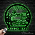 thumbnail image 3 of Handmadetneonsign Custom Locomotive Train Metal Sign Wall Art with LED Light - Personalized Train, 3 of 5