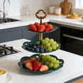 thumbnail image 6 of Leodye 1PCS Three-Tier Fruit Serving Tray, Multipurpose Platter for Candy Dried Fruits for Wedding Living Room Party Snack Display -8.66*13.19IN, 6 of 6