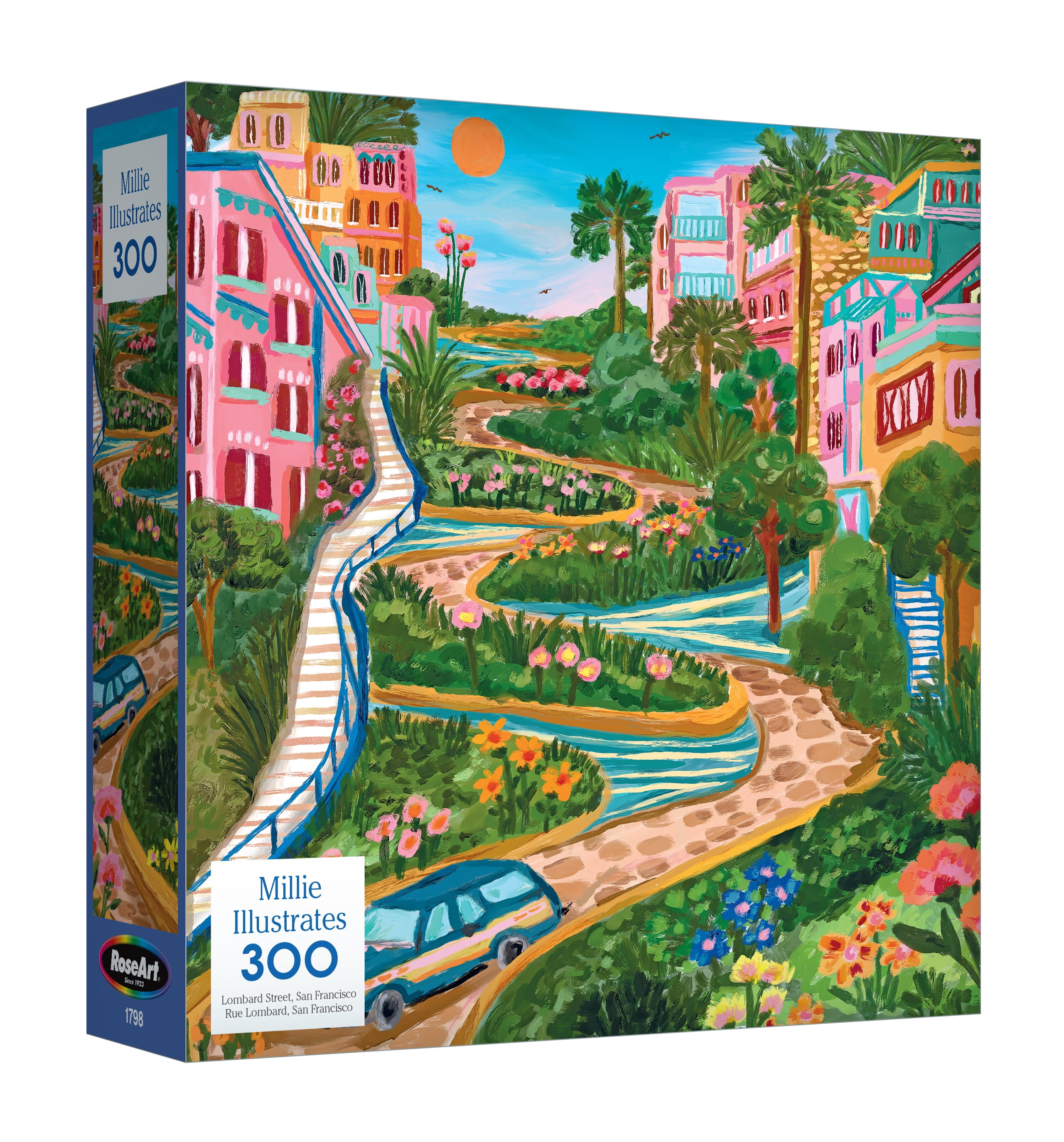 RoseArt Modern Illustrations 300-Piece Lombard Street, San Francisco Adult Interlocking Puzzle