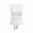 thumbnail image 5 of Bibifish Womens Tank Tops Polka Dot Boat Neck Sleeveless Camisole Ribbed Knit Slim Fit Going Out Tops, 5 of 5