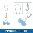 thumbnail image 4 of Unique Bargains 1 Pcs Metal Rhinestone Faux Diamond Car Rear View Mirror Pendant Accessories Car Hanging Ornament Blue, 4 of 6