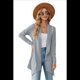 thumbnail image 1 of Cárdigan para Mujer, Elegante, Informal, de Larga, Abierto, Gris, Azul, Talla M, 1 of 6