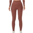 thumbnail image 2 of LEBONYARD Womens Leggings Plus Size,Clearance under 5.00 Yoga Leggings for Women,Women's Seamless Hip Lift Fitness Running High-waisted Yoga Pants Brown S, 2 of 6