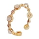 thumbnail image 5 of Anillo de perlas de circón para mujer, estilo retro, nicho, luz, lujo, anillo abierto, joyería de mano, 5 of 6