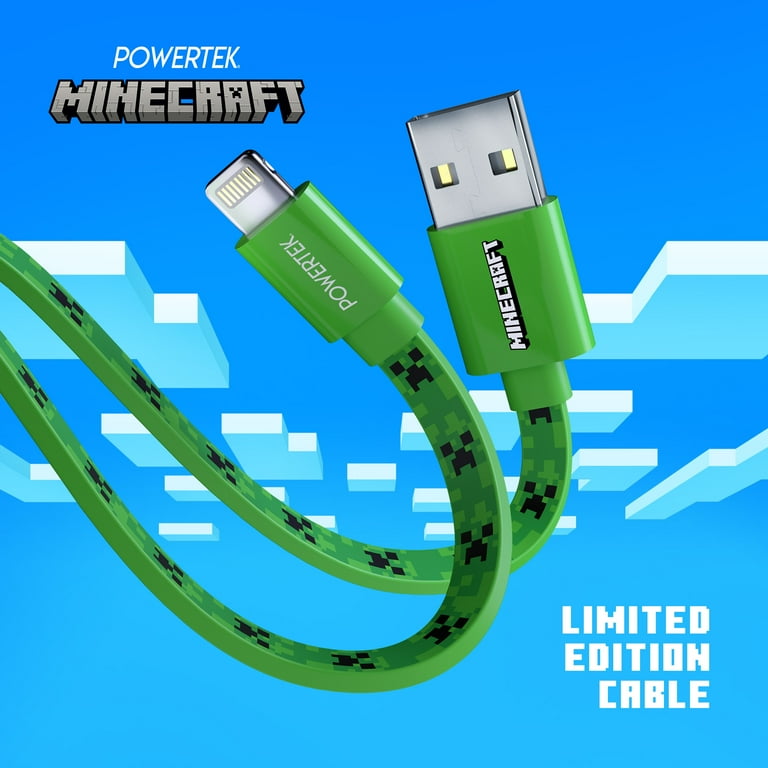 Liquipel Powertek Minecraft USB-A to Lightning - Creeper - Walmart.com