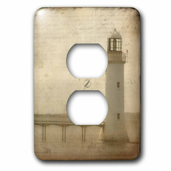 3dRose, Lighthouse Grunge by Angelandspot, 2 plug outlet cover