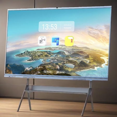 OmninexHub Smart Board, 65 Inch Screen Mirroring From Android And Windows for Live Streaming, Electronic Whiteboard, Interactive Whiteboard for Advertising Display, Classroom And Commercial Office