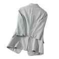 thumbnail image 5 of ZQUUVOU Women Business Blazers with Solid Color Long Sleeve Pocket Suit Jacket (Gray,M), 5 of 9