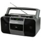 thumbnail image 1 of Reproductor de CD y Casetes Portátil Jensen Gris con Radio AM/FM y Compatibilidad CD MP3, 1 of 7