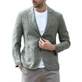 thumbnail image 1 of FASHIONWT Men Long Sleeve Notched Blazer Casual Button Suit Jacket, 1 of 4