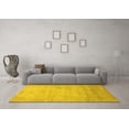 thumbnail image 3 of Ahgly Company Indoor Rectangle Abstract Yellow Modern Area Rugs, 3' x 5', 3 of 4