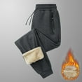 thumbnail image 4 of Gibobby leggings deportivos Leggings forrados de lana para mujer con bolsillos de cintura alta para ejercicio cálido de invierno para correr pantalones de chándal de lana de (Gris, XXXXXXXL), 4 of 5