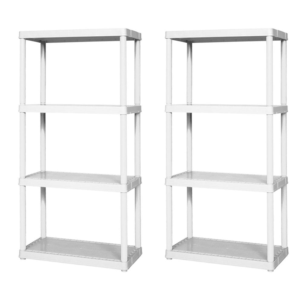 White 3 Pack Gracious Living Easily Assembled Light Duty Solid Shelving Unit 