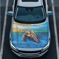 thumbnail image 3 of Yuyamidu Sea Turtle Hood Cover for Cars Sedans Blue Board Auto Side View Mirror Covers Elastic Car Front Hood Cover Protector with Side Mirror Covers Set of 3 Automobile Decor, 3 of 7