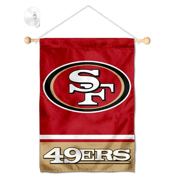 San Francisco 49ers Banner Window Wall Hanging Flag with Suction Cup