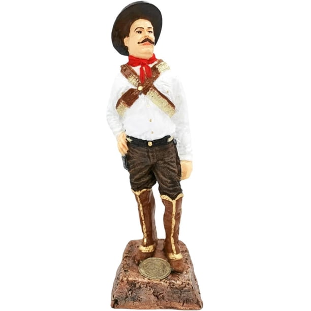 MORIN Imágenes | Figura Decorativa de Pancho Villa |30 cm| (Natural)