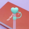 thumbnail image 2 of 10mm Large Calibers Straw Cap Soft Rubber Heart-shaped Straw Stopper Monochromes Cute And Compact Straw Cover, 2 of 4