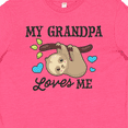 thumbnail image 4 of Inktastic My Grandpa Loves Me with Sloth and Hearts Youth T-Shirt, 4 of 5