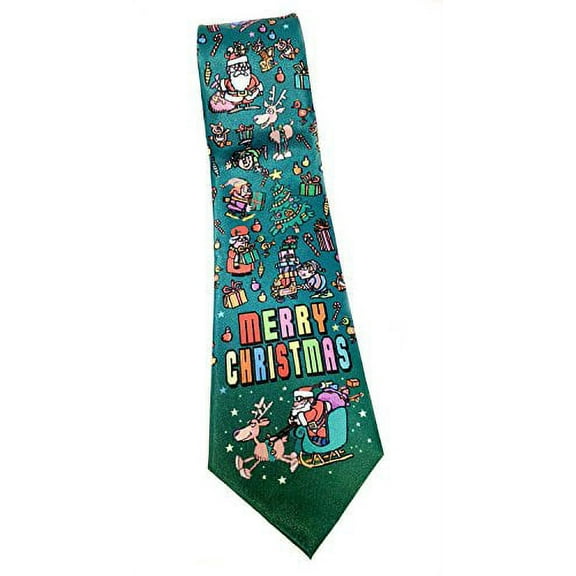 Stonehouse Collection Men's Merry Christmas Tie - Fun Merry Christmas Necktie