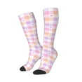 thumbnail image 2 of Bingfone Compression Socks For Women And Men Long Socks For Running Athletic Cycling Nurse-Heart Buffalo Plaid, 2 of 9