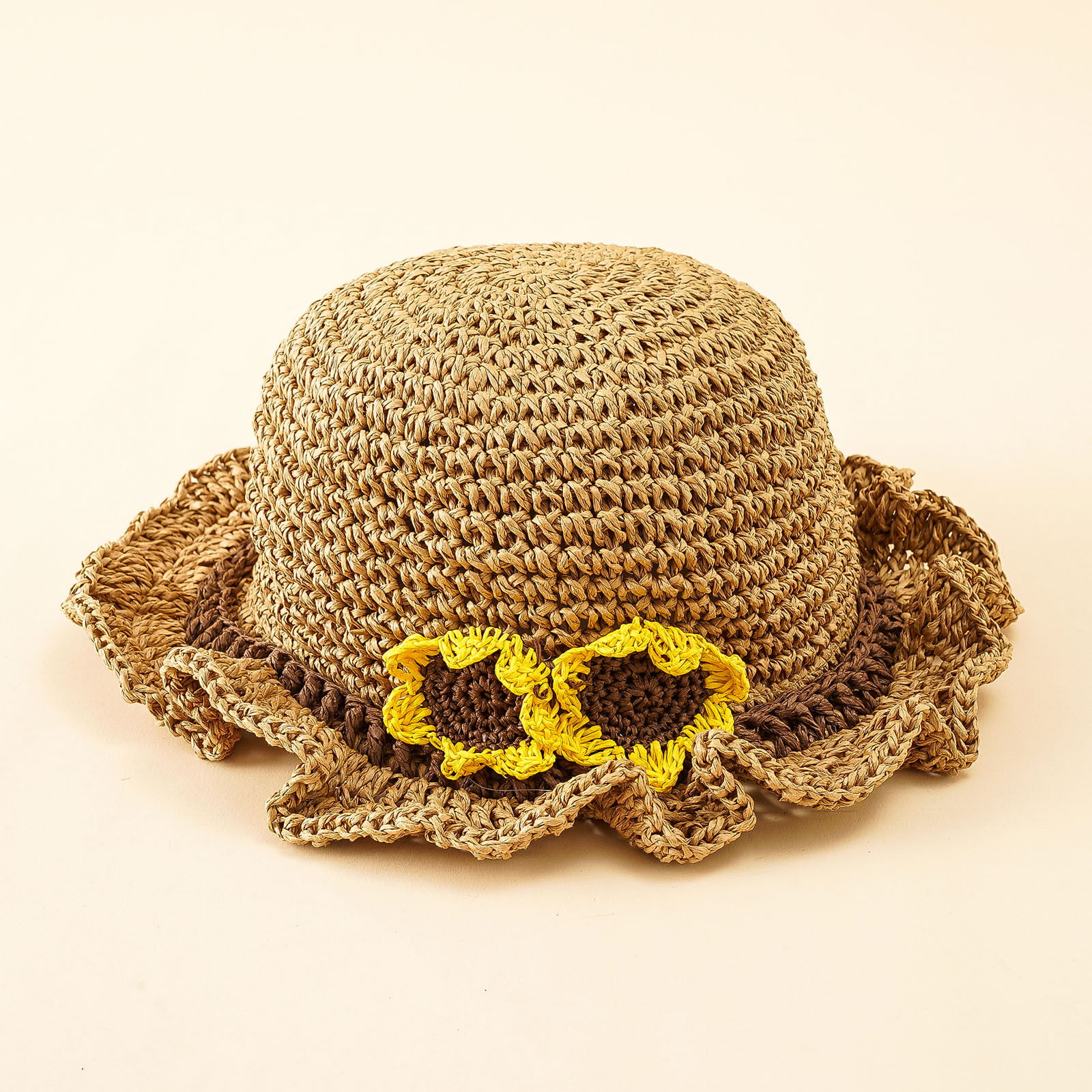 Accessories Hats & Caps Sun Hats & Visors Sun Hats Pink Flowers Straw Summer Sun Hat Set Mini Me & Me 