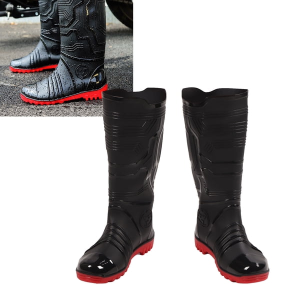 Mens Rain Boots, Waterproofs Rubber Boots Tall Rain Boots with Plush for Agricultures and Industrial Working, Outdoor Work Boots Outdoor Fishing Gardening Boots for