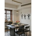 thumbnail image 6 of 3 Pieces Metal Flowers Wall Arts -Rustic Farmhouse Decor Black Minimalist Flowers Hanging Decor  for Indoor Kitchen Bathroom Bedroom living room - Housewarming Gifts (Black), 6 of 7