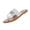 White, variant on Women Flat Thong Sandals Solid Color Faux Leather Non Slip Casual Beach Flip Flops For Summer Daily, Brown
