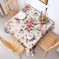 thumbnail image 2 of Pioneer Flower Floral Print Pattern Square Tablecloth,Waterproof Square Table Cover,Wipeable Spillproof Washable Table Cover for Home Kitchen Party Decor 52"x52"(132x132cm), 2 of 6