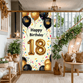 thumbnail image 6 of LUUFILx Happy 18th Birthday Balloon Banner Backdrop Decorations for Birthday Party Celebration Background Decors Photography Props Party Supplies, 6 of 8