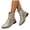 Champagne, variant on Ankle Boots for Women Glitter Low Heel Short Boots Sequin Round Toe Shoes Party Bootie with Side Zipper Black