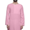 thumbnail image 2 of Atasi Asymmetric Indian Mens Long Kurta Solid Round Neck Kurtas Party Wear, 2 of 5