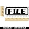 thumbnail image 2 of File Double Border Self-Inking Rubber Stamp Ink Stamper for Business Office - Red Ink - Small 1-1/2 Inch, 2 of 7