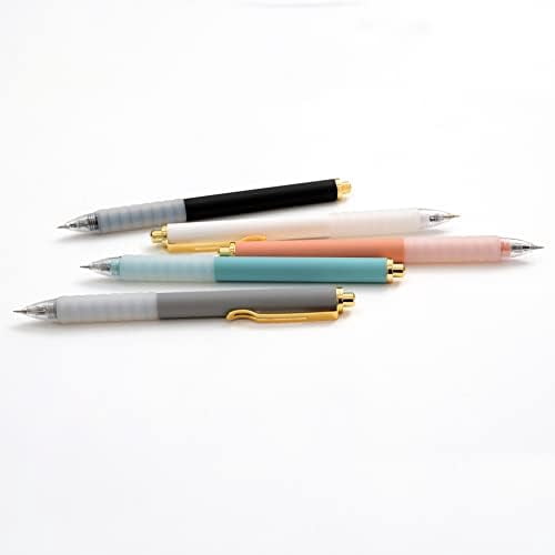 YNGLLC Ballpoint Pens Medium Point 1mm Black Ink Work Pen with Super Soft Grip Ball Point Pen for Men Women Retractable Office Pens (Gold Clip-12 count)