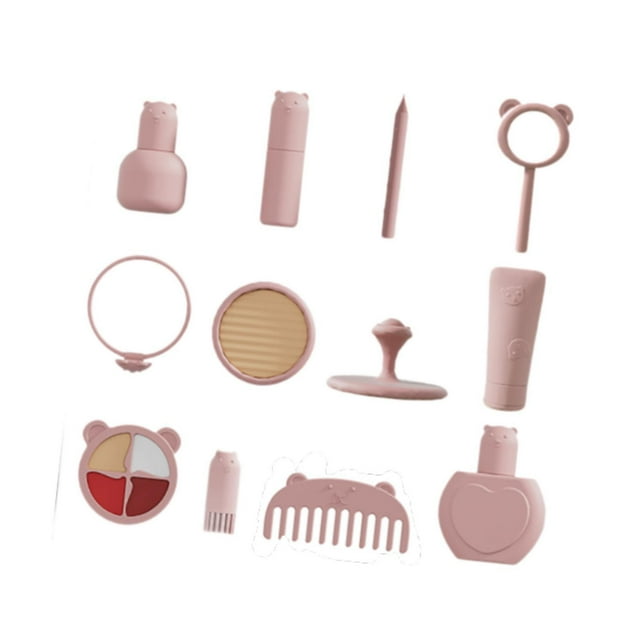 12 piezas finges Juega de maquillaje Beauty Set Cosmetic Juguetes para niñas Little Girls Kits de juguetes de maquillaje educativo para princesas