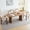 1 Brown Table/4 Beige Armchair, variant on 5-Piece Dining Table Set for 4-6 People 70.9" Modern Kitchen Table and 4 Cushion Chairs Kitchen & Dining Room Set with Upholstered Faux Leather Chairs for Living Room Apartments Breakfast Nook