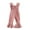 Pink, variant on IROINNID Toddler Girl's Solid Ruffles Overalls Flared Trousers